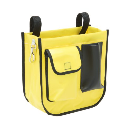 Yellow Bolt Bag with Compartment for Glasses