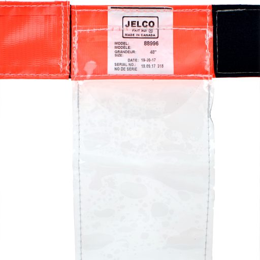 Orange Vinyl Pole Tag Holder with Velcro