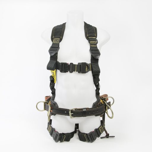 Combination Harness with 4 D-Ring Inline Lineman's Belt